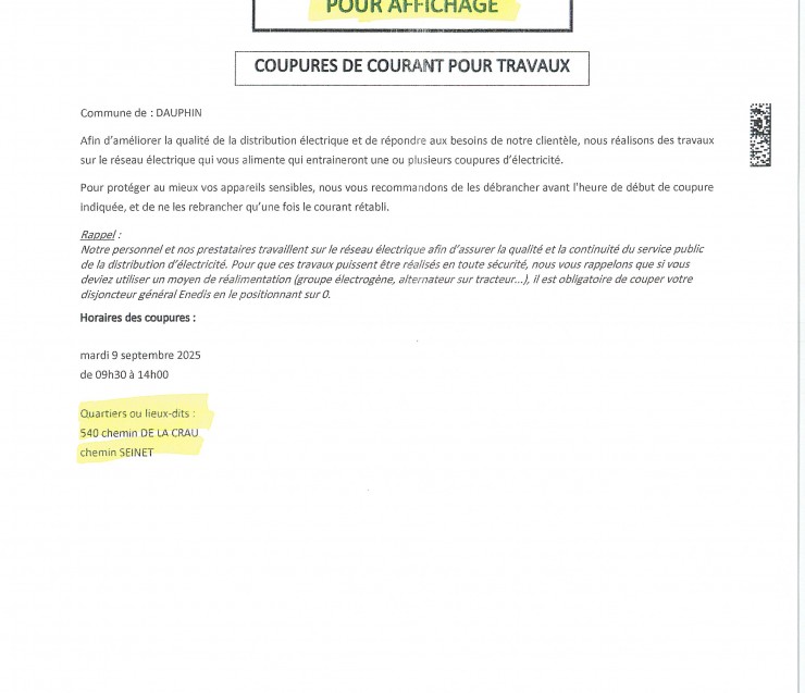 ENEDIS TRAVAUX 