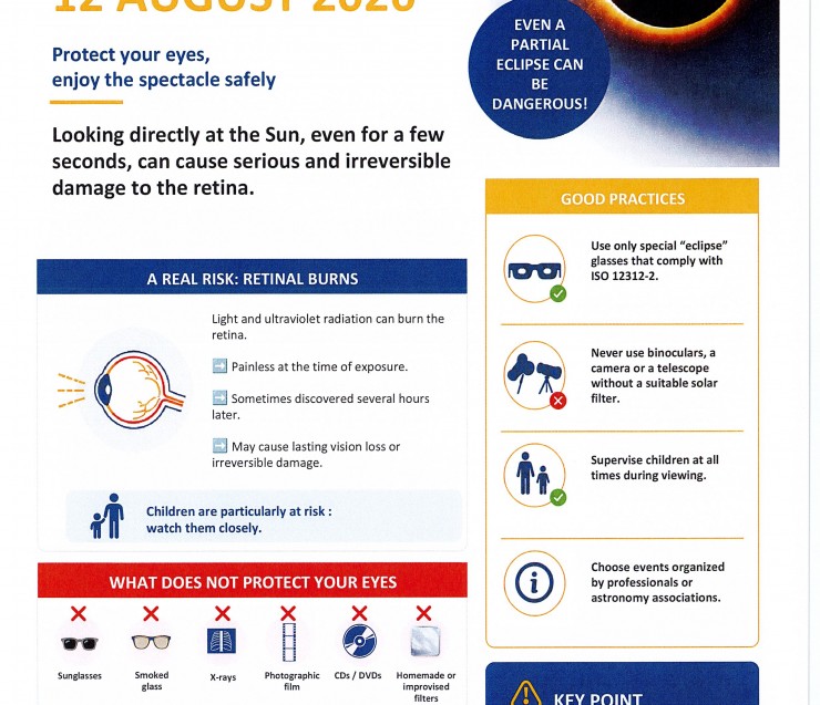 PRECAUTION ECLISPE SOLAIRE 12  AOUT