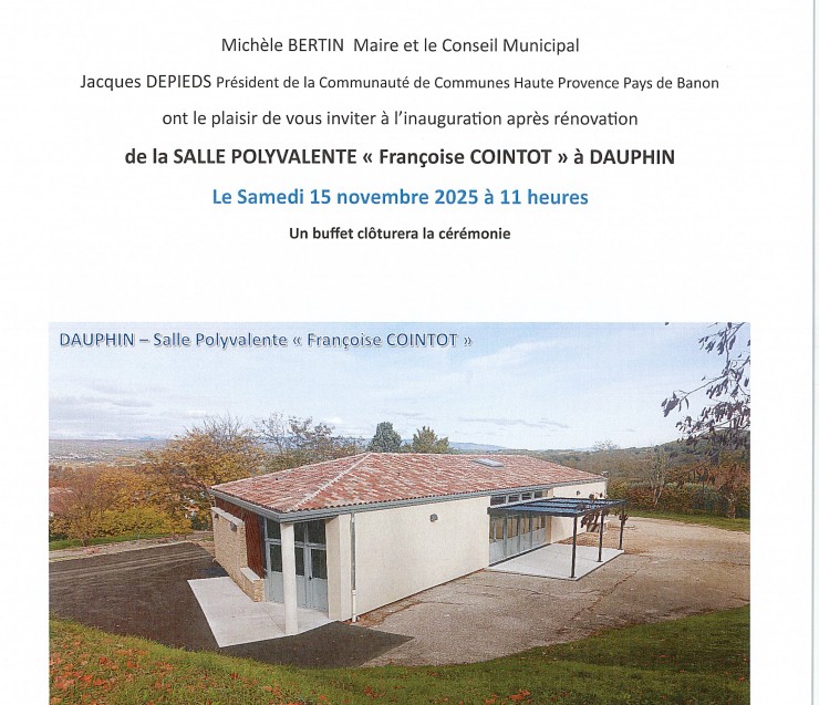 Inauguration salle polyvalente 