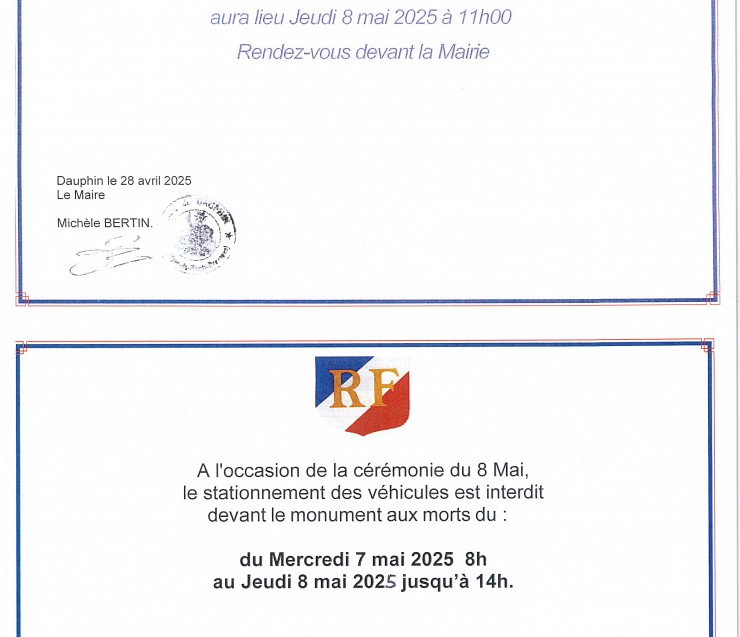 CEREMONIE DU 08 MAI 2025