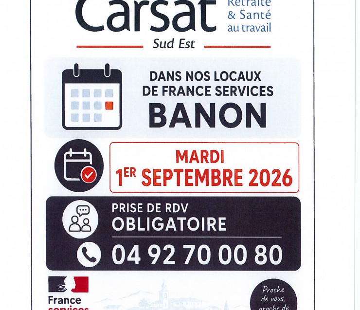 permanence carsat a Banon