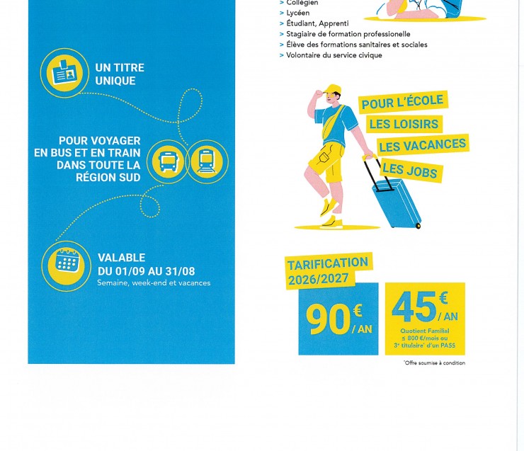 INFORMATION CARTE ZOU 2026/2027